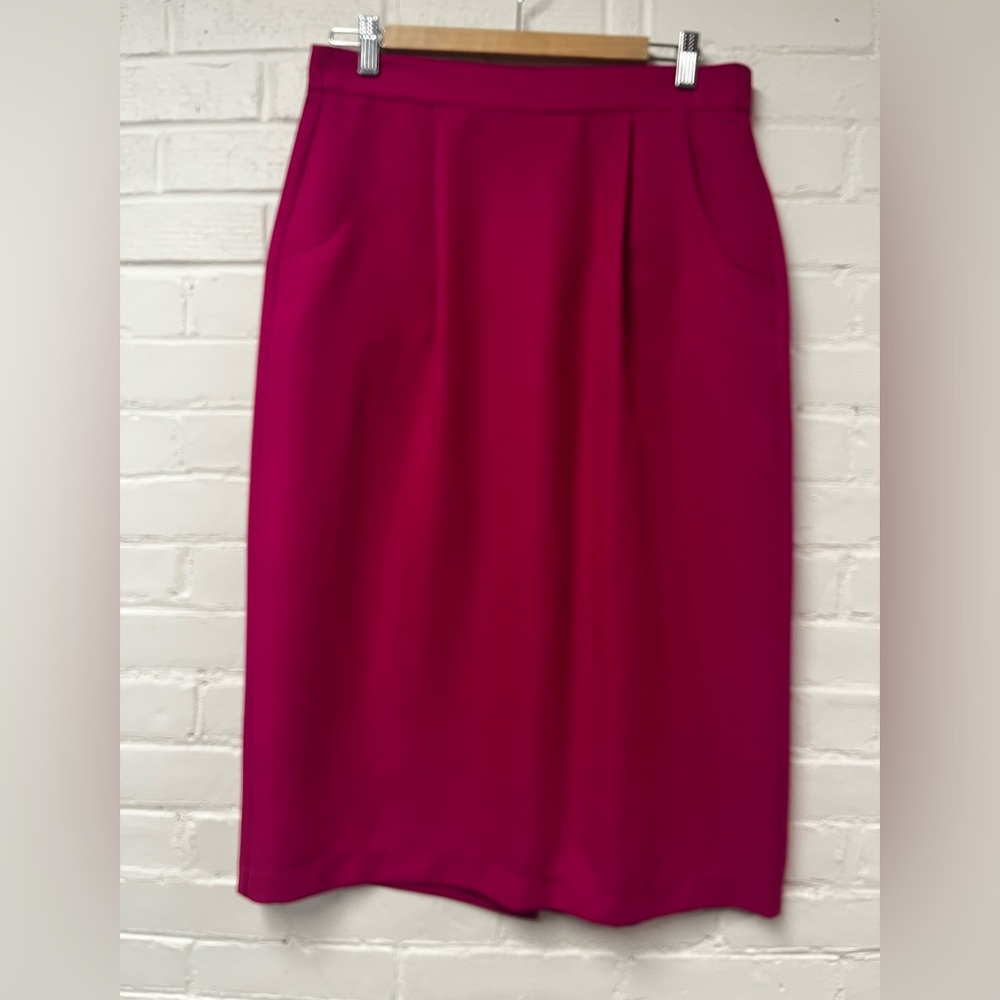 ⏰LAST CHANCE ⏰ Vintage Kay Warner by José Magenta Pencil Skirt - Size 14